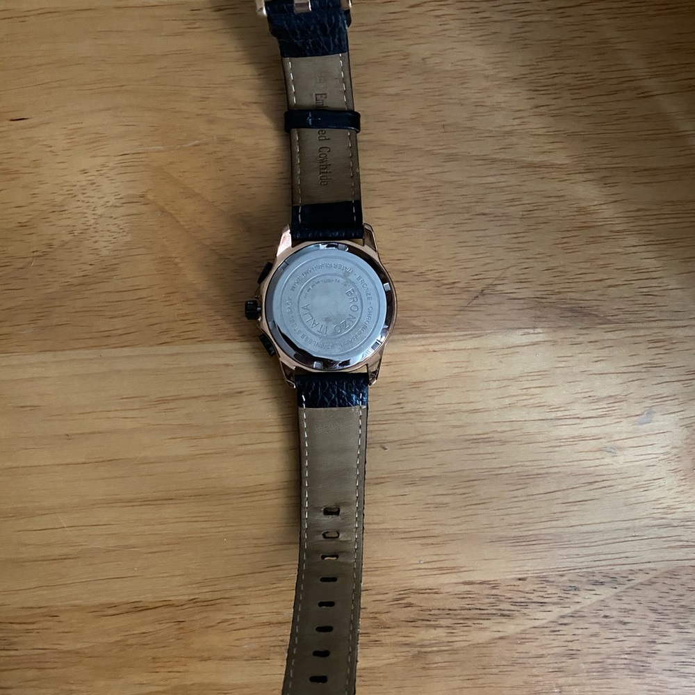 ROSE GOLD CHRONO LEATHER BAND WATCH - Picture 3 of 5